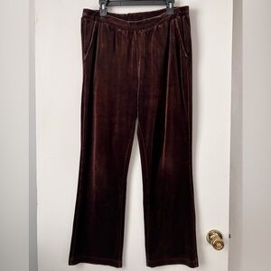 Lauren Ralph Lauren Velour Pull-on Pants Dark Brown